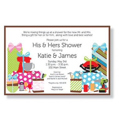 Couples Shower Invitations, His and Her Shower, Inviting Company